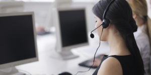 business people group working in customer and help desk office
