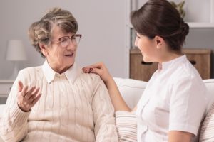 Woman and caregiver