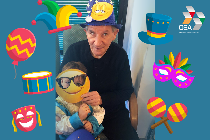 RSA Bellagio, festa di Carnevale insieme ai bambini