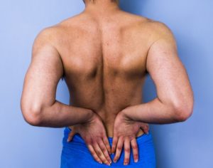 Man with lower back pain