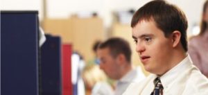 Man with Down Syndrome Working in an Office