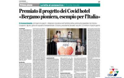 Premiato il progetto dei Covid Hotel