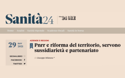 PNRR e riforma del territorio, servono sussidiarietà e partenariato