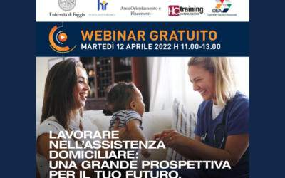 Lavorare nell’Assistenza Domiciliare, il webinar di OSA, Hc Training e Area Orientamento e Placement dell’Università di Foggia