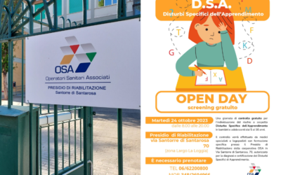 Disturbi Specifici dell’Apprendimento, open day al Presidio OSA Santorre